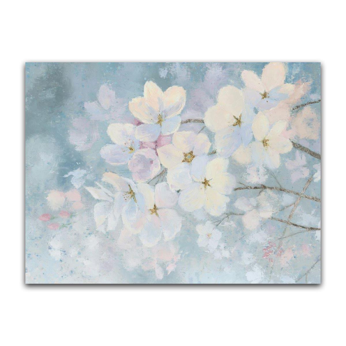 Cherry Blossoms Yağlı Boya Dokulu TabloYağlı Boya Dokulu Çiçek TablolarıTablolife
