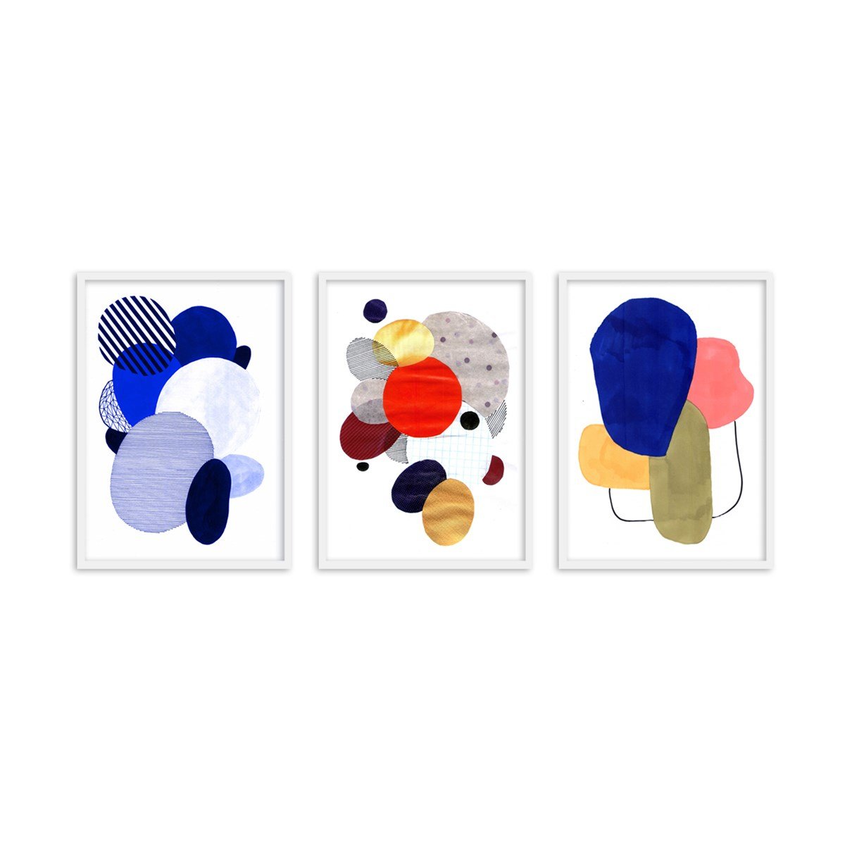Colored Roundels Çerçeveli Poster SetiPosterlerTablolife.com