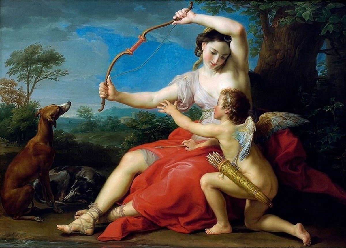Diana ve Eros - Kanvas Tablo