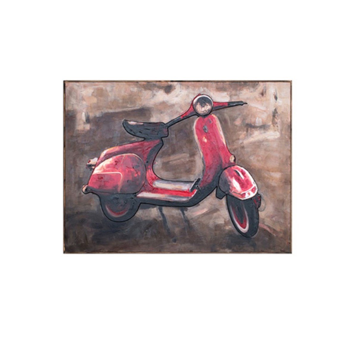 Vespa - Yağlı Boya Dokulu Tablo