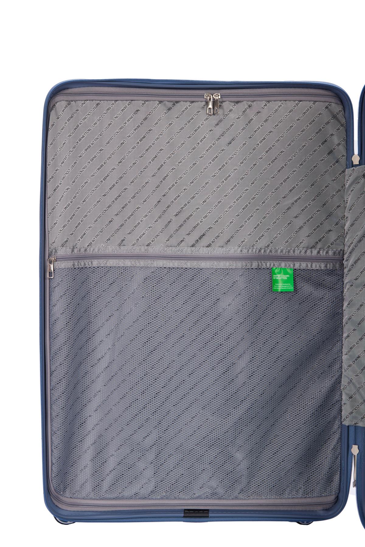Benetton Büyük Boy Tekerlekli Valiz | Lacivert