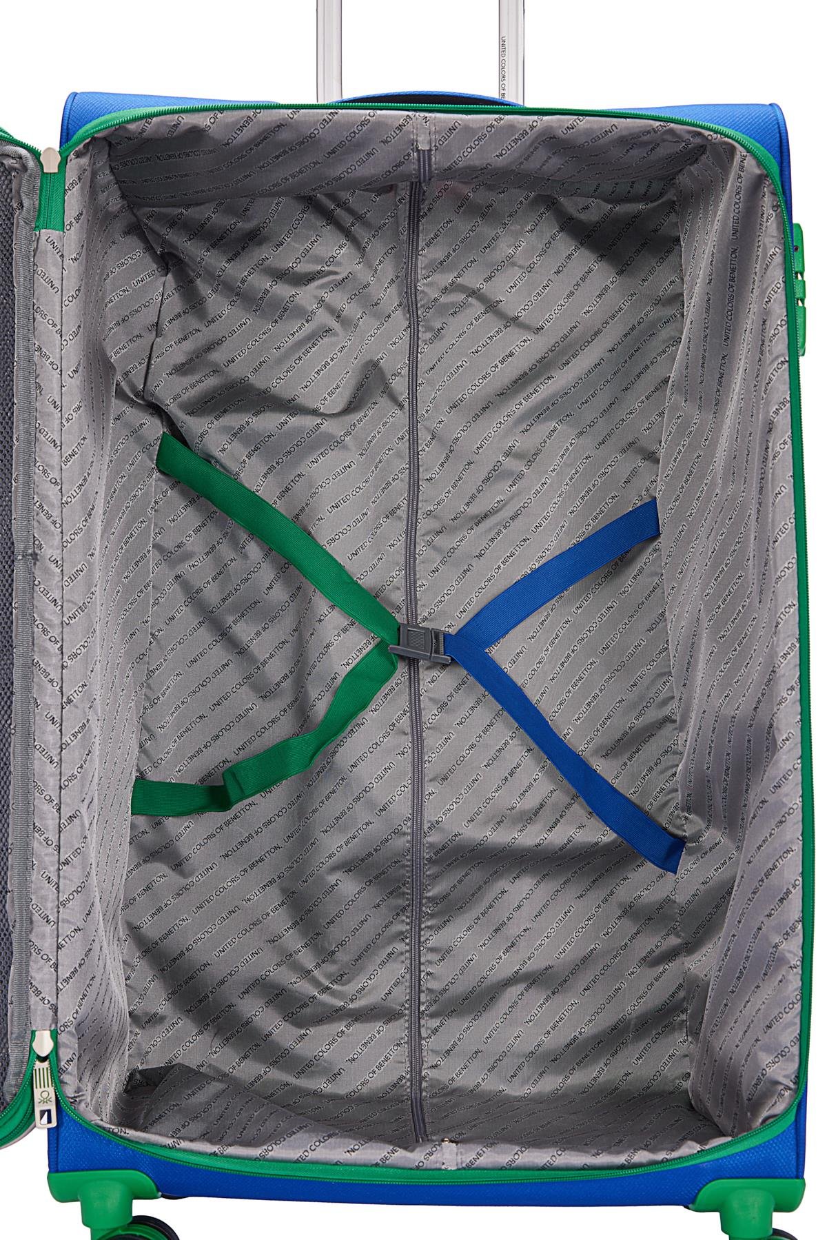 Benetton Küçük boy Ultra Light Hafif Lüx Kumaş Tekerlekli Valiz 