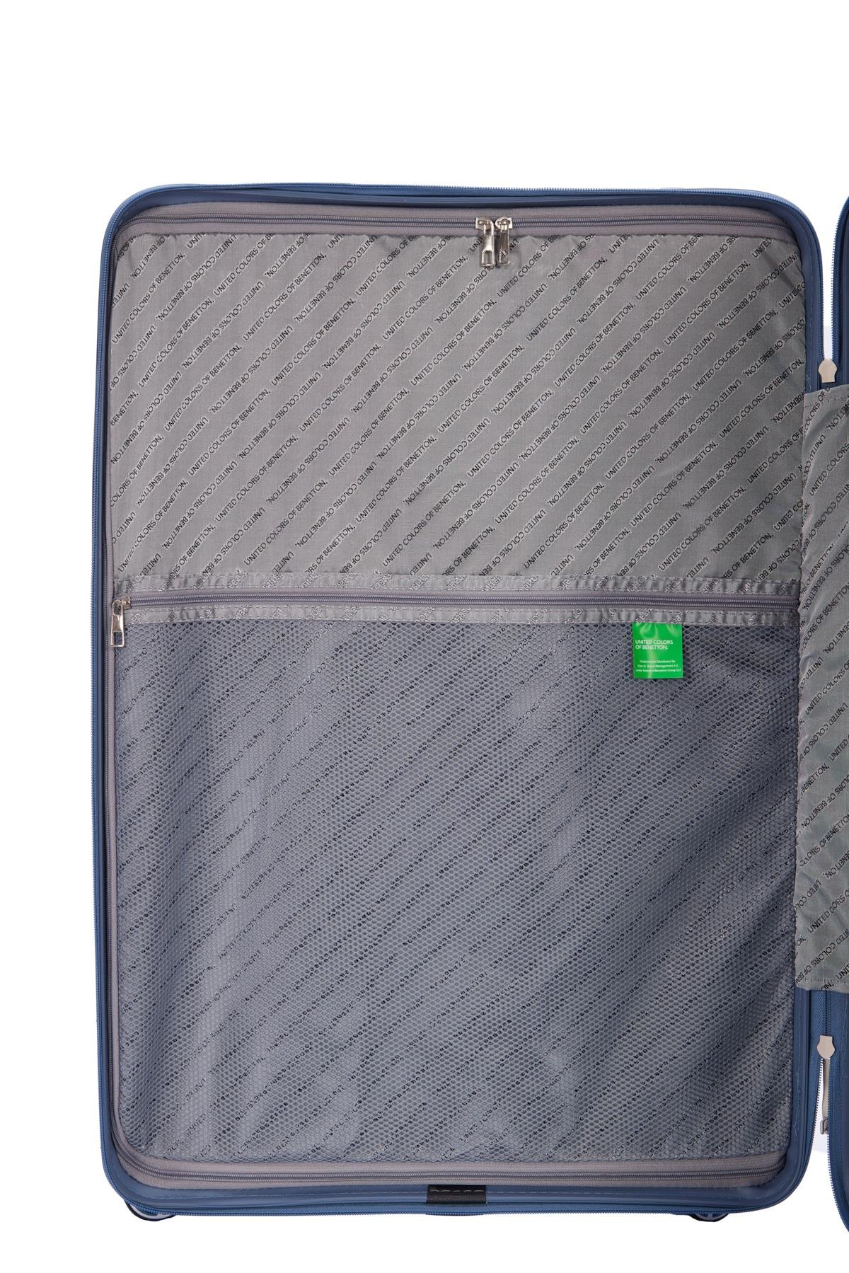 Benetton Orta Boy Tekerlekli Valiz | Lacivert