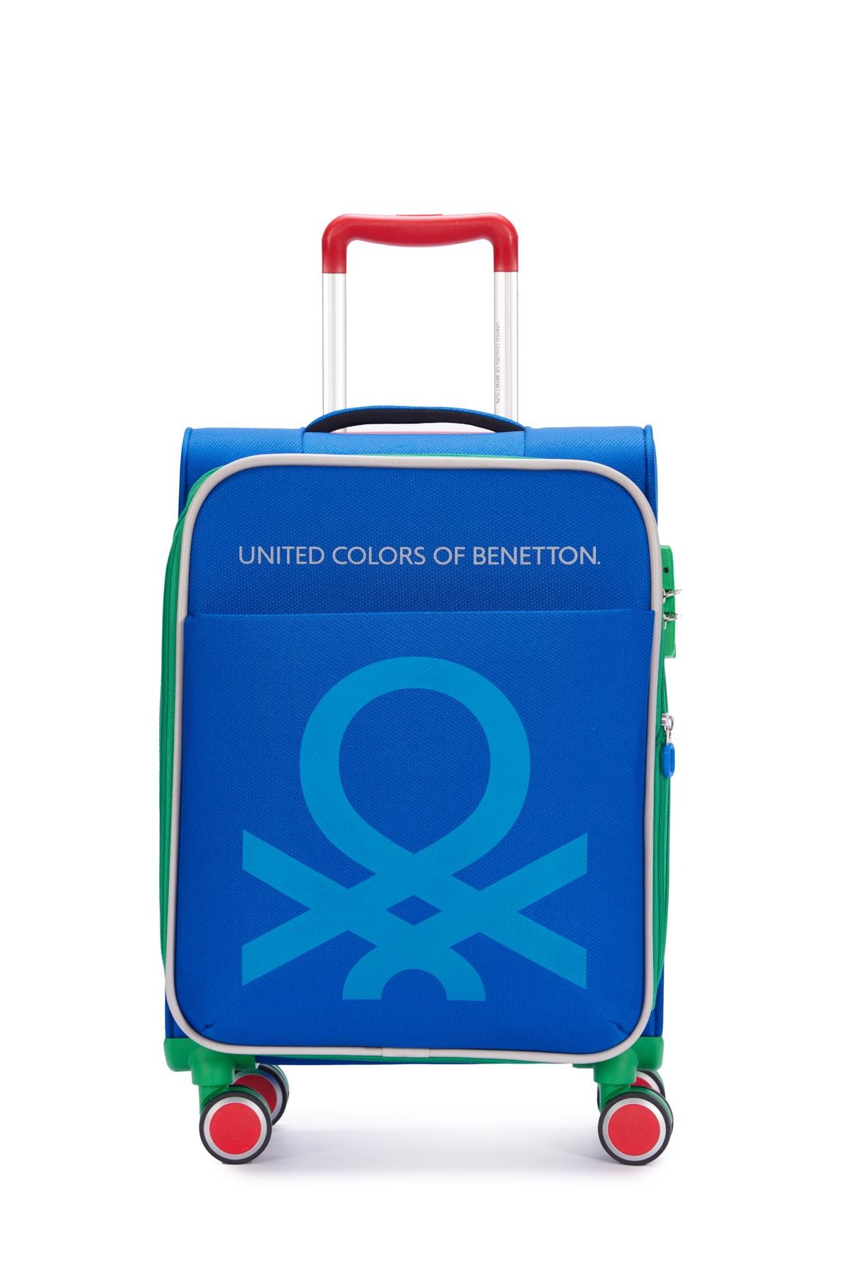 Benetton Küçük boy Ultra Light Hafif Lüx Kumaş Tekerlekli Valiz 