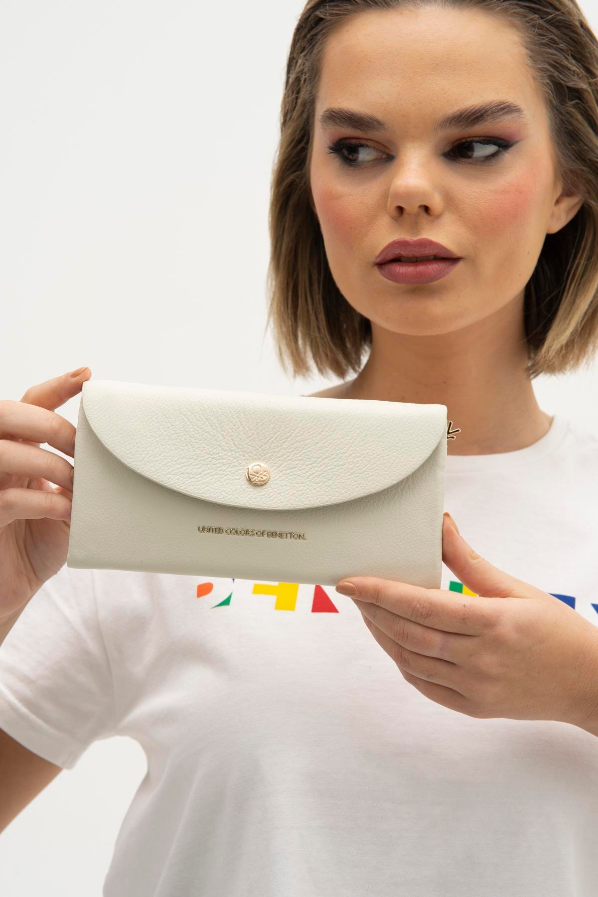Benetton Cüzdan | Bej