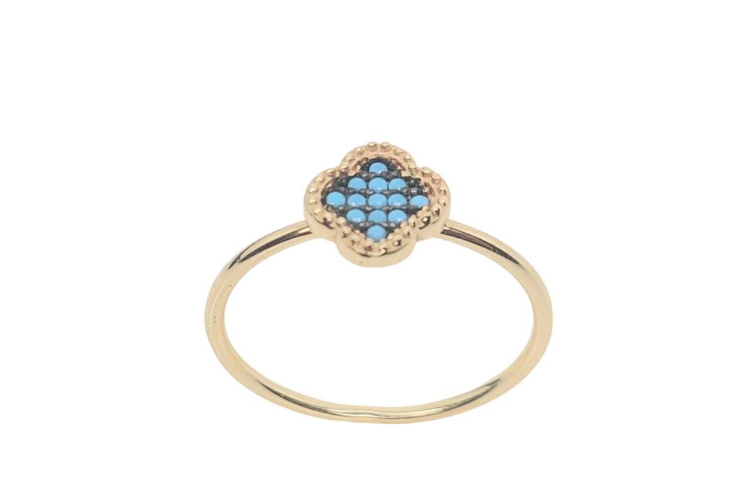 Turquoise Clover Yüzük