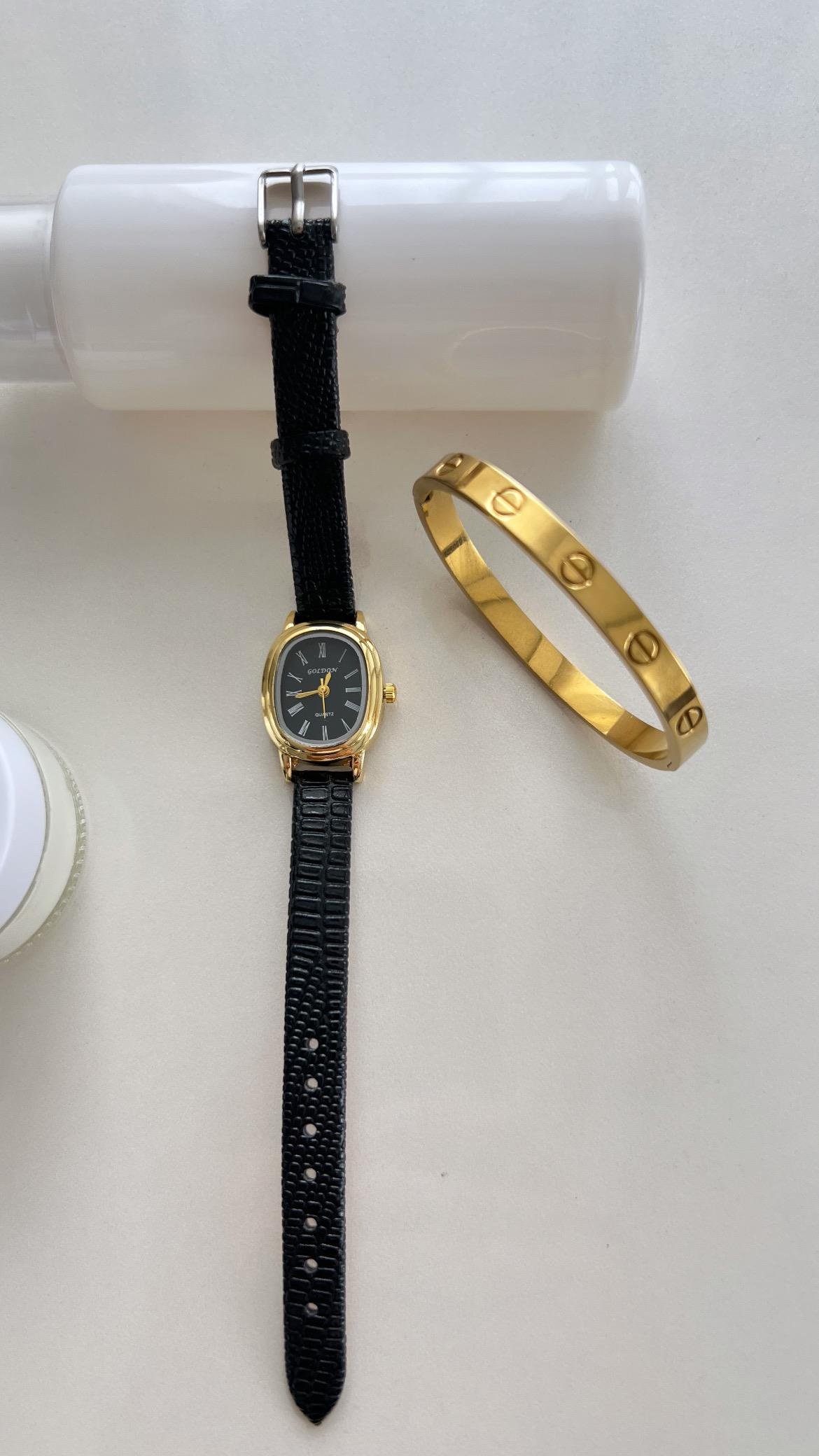 Mathilda Minimal Vintage Deri Saat