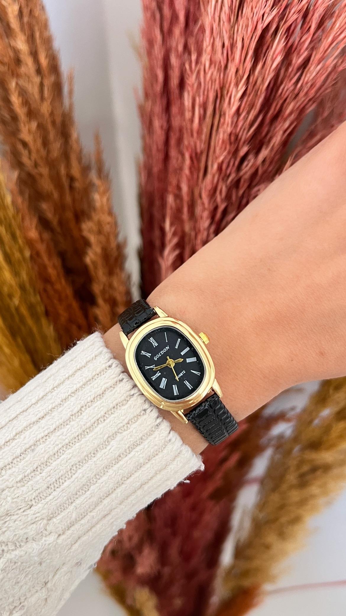 Mathilda Minimal Vintage Deri Saat