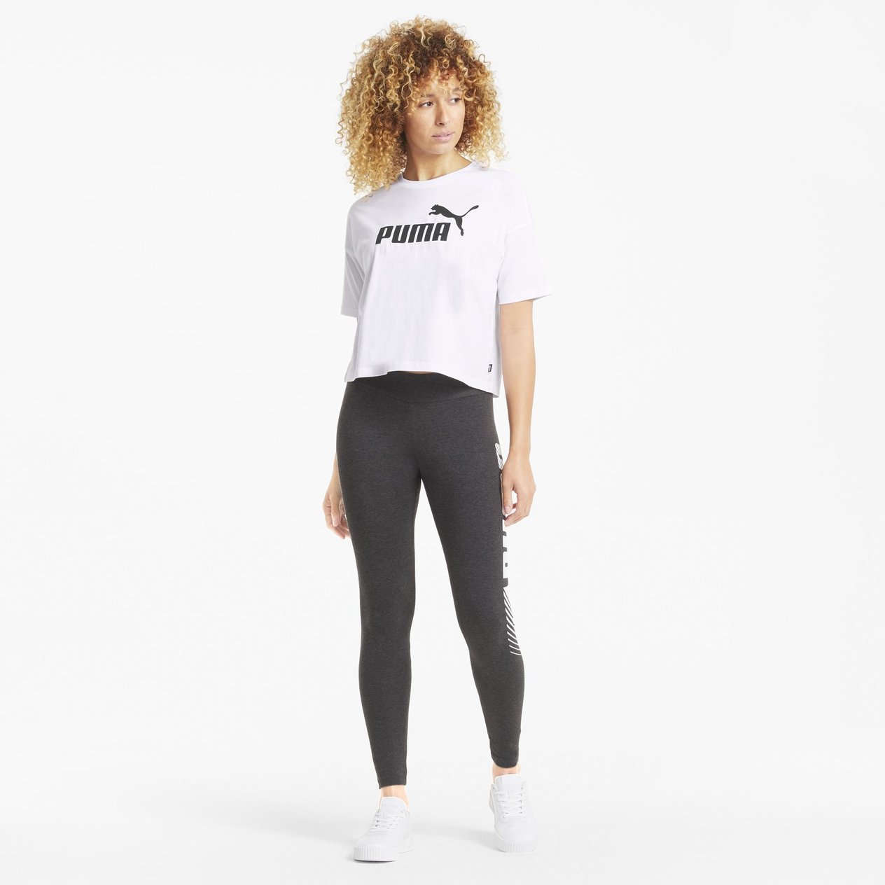 Puma 58686602 Ess Cropped Logo Tee Kadın Spor Tişört