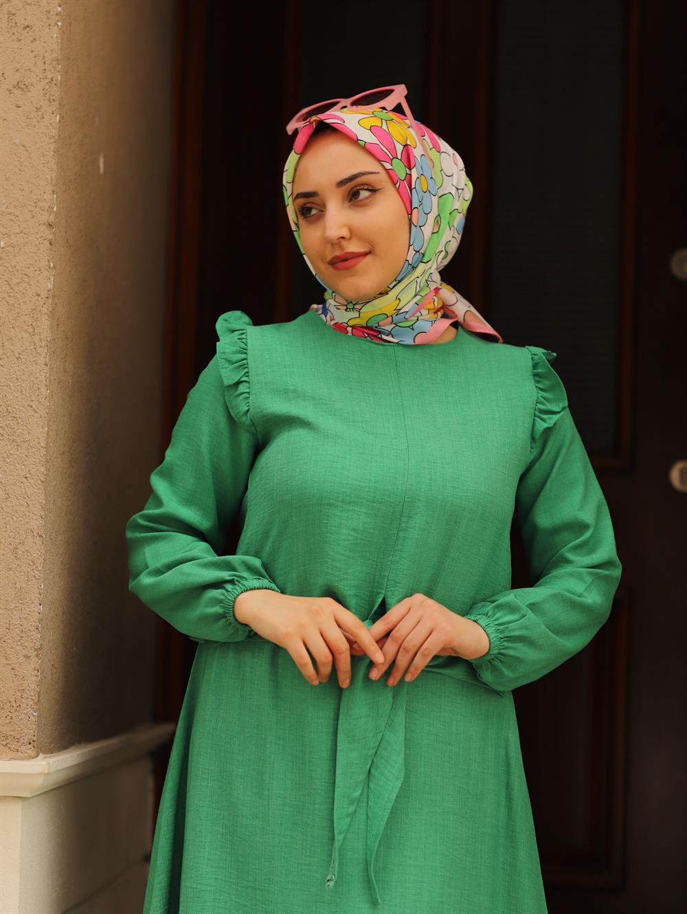 BELDEN BAĞLAMALI ETEK TAKIM YEŞİL