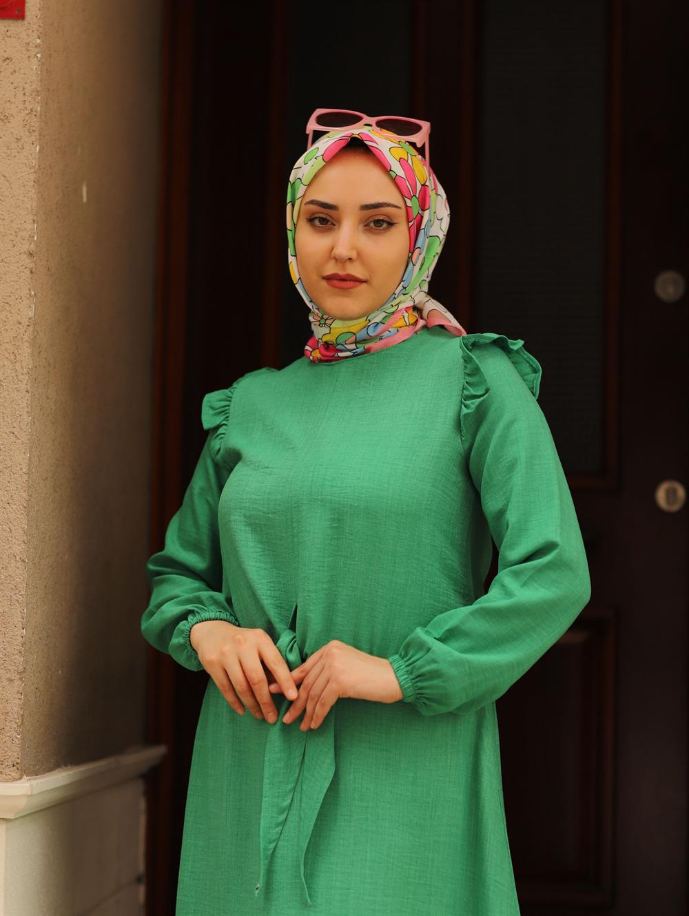 BELDEN BAĞLAMALI ETEK TAKIM YEŞİL