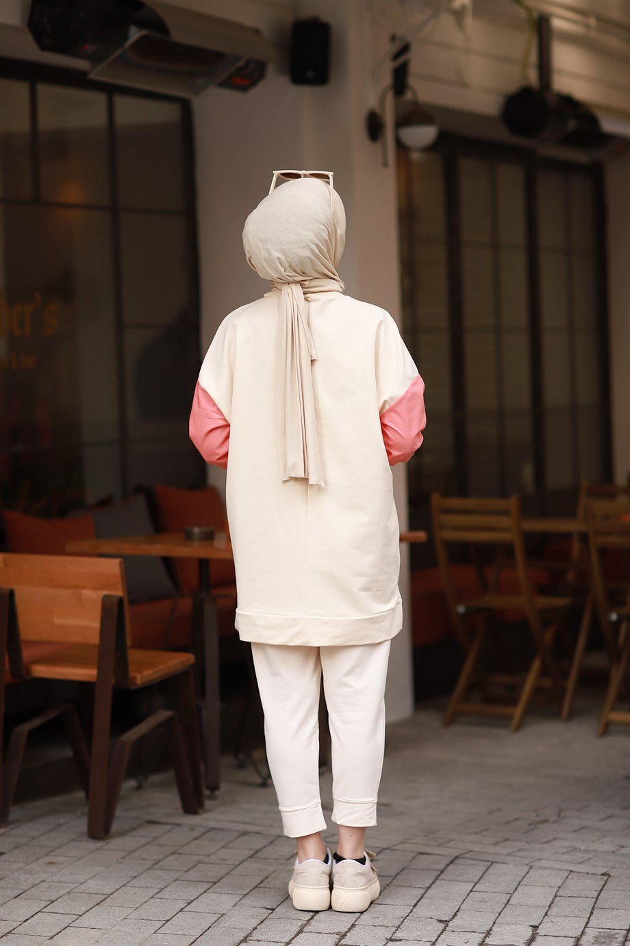 BEYOUTİFUL YAZILI SWEAT TAKIM BEJ