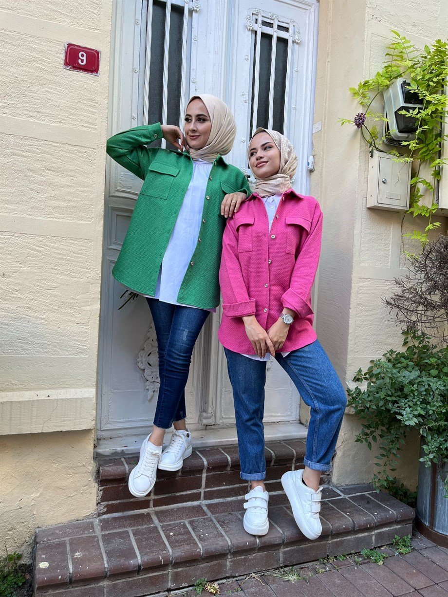 ŞANEL GÖMLEK BENETTON YEŞİLİ