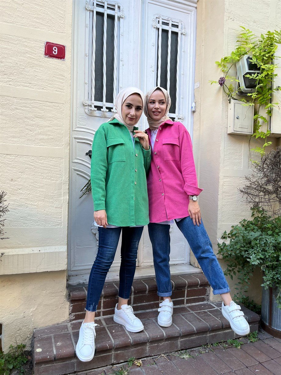 ŞANEL GÖMLEK BENETTON YEŞİLİ
