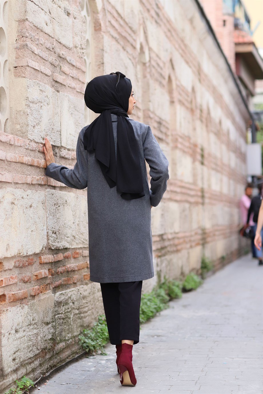 TEK DÜĞME DETAYLI KAŞE FÜME