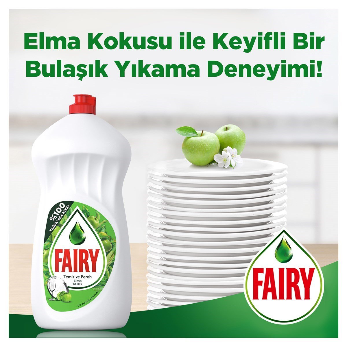 Fairy 1500 ml Sıvı Bulaşık Deterjanı Elma
