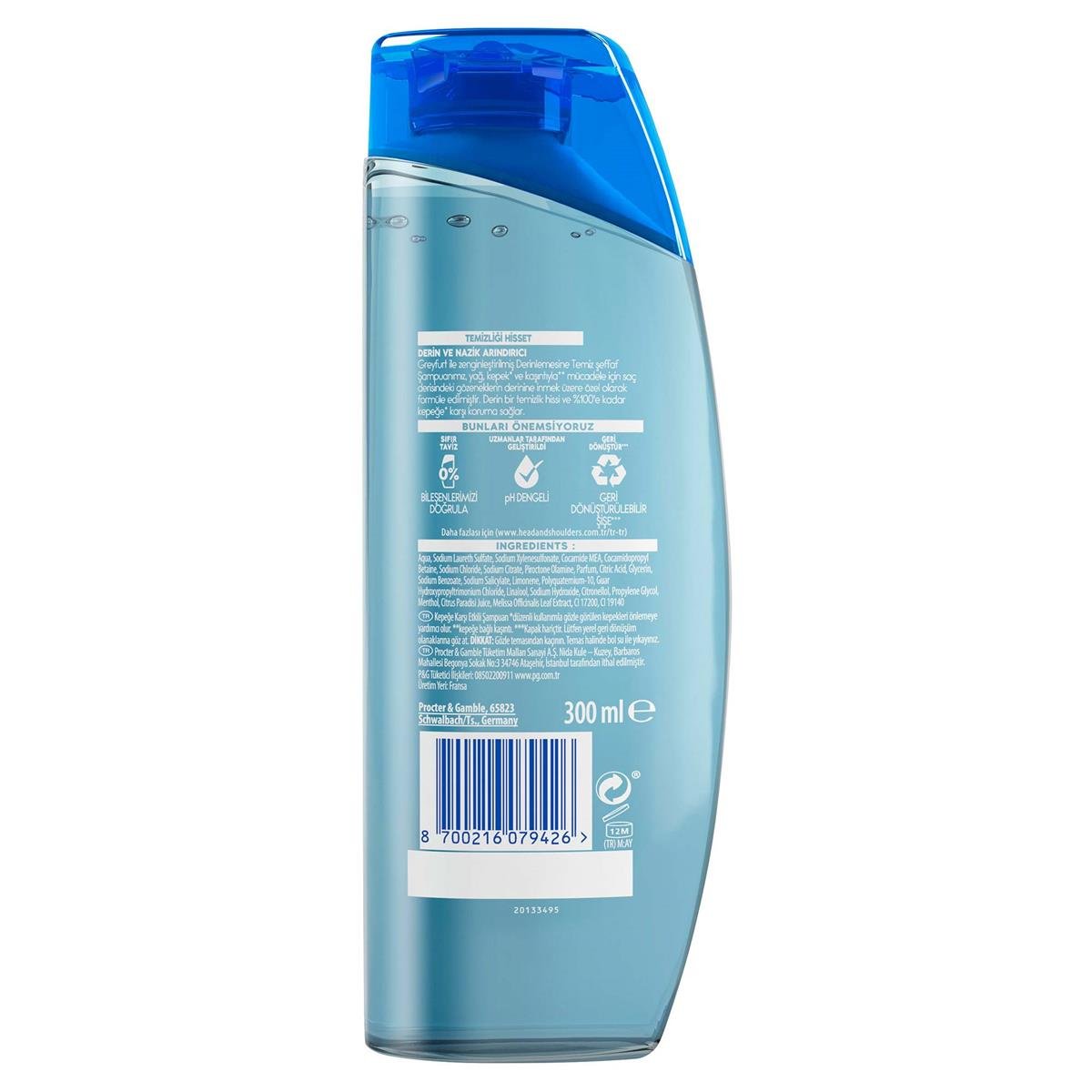 Head & Shoulders  Derinlemesine Temiz Nazik Arındırma Şampuan 300ml