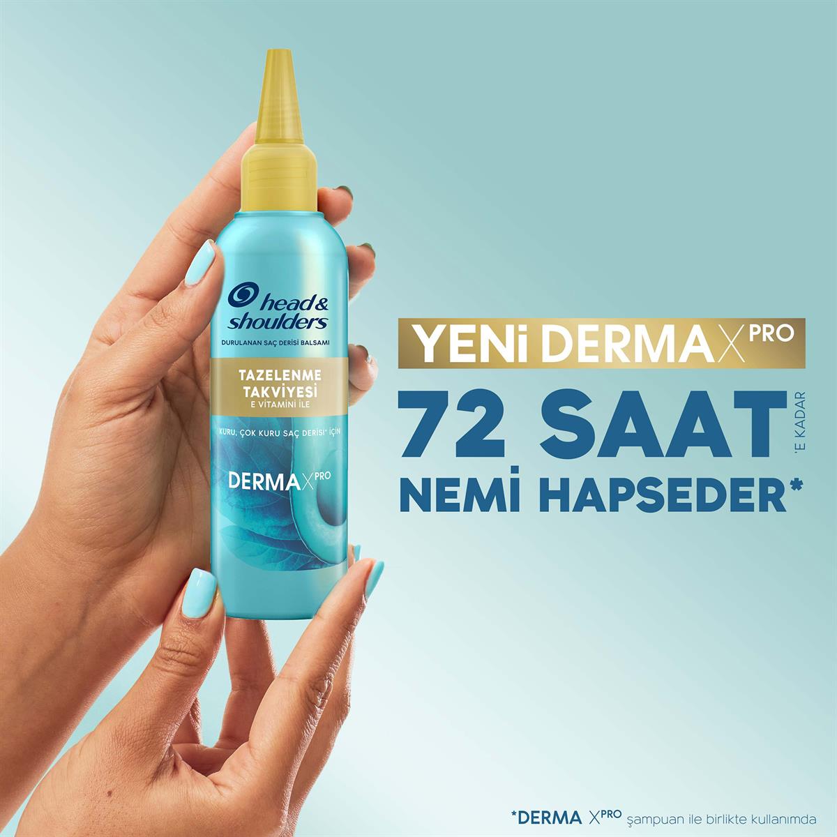 Head & Shoulders DERMAXPRO Tazelenme Takviyesi, E-Vitamini İçeren Kepek Karşıtı Saç Derisi Balsamı 145 ml 