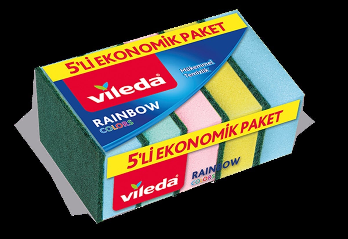 Vileda Rainbow Sünger Ekonomik Paket 5 Adet