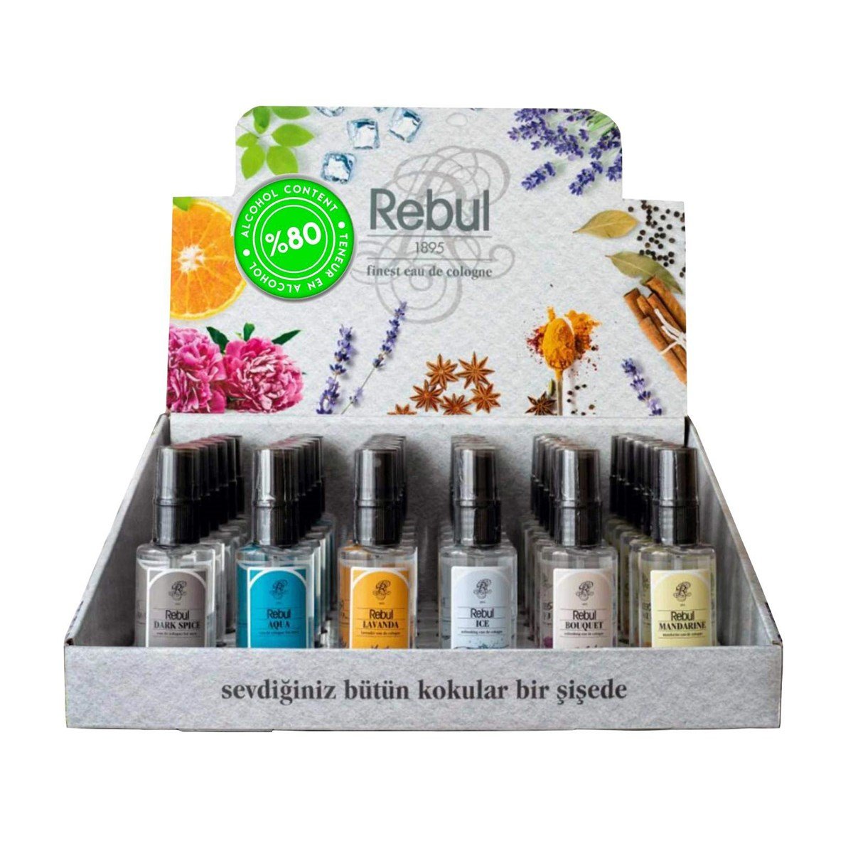 Rebul 50 ML 42'Li Sprey Kolonya Set