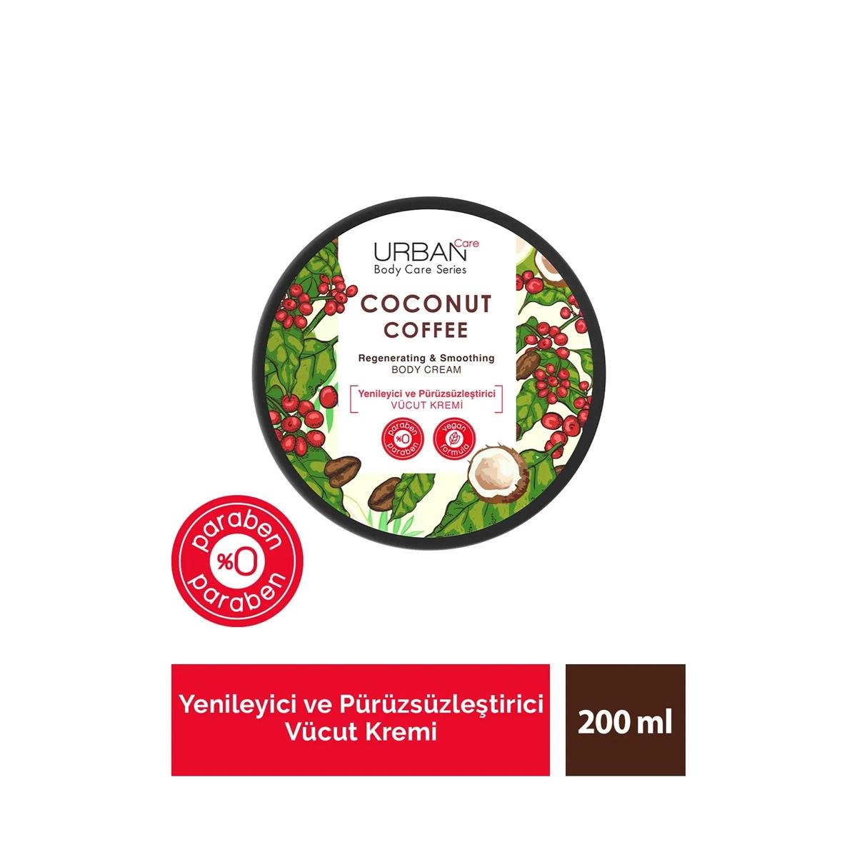 Urban Care Coconut Coffee Yenileyici ve Pürüzsüzleştirici Vücut Kremi 200 ML