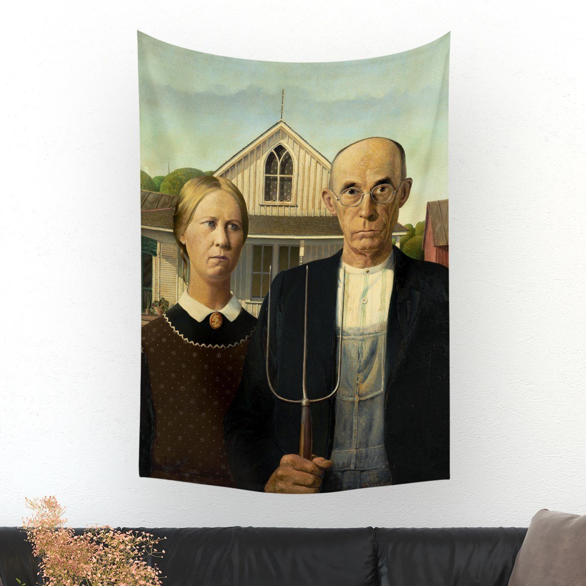 Vagonik American Gothic Duvar Örtüsü Halısı 140x100 Cm-70x100 Cm