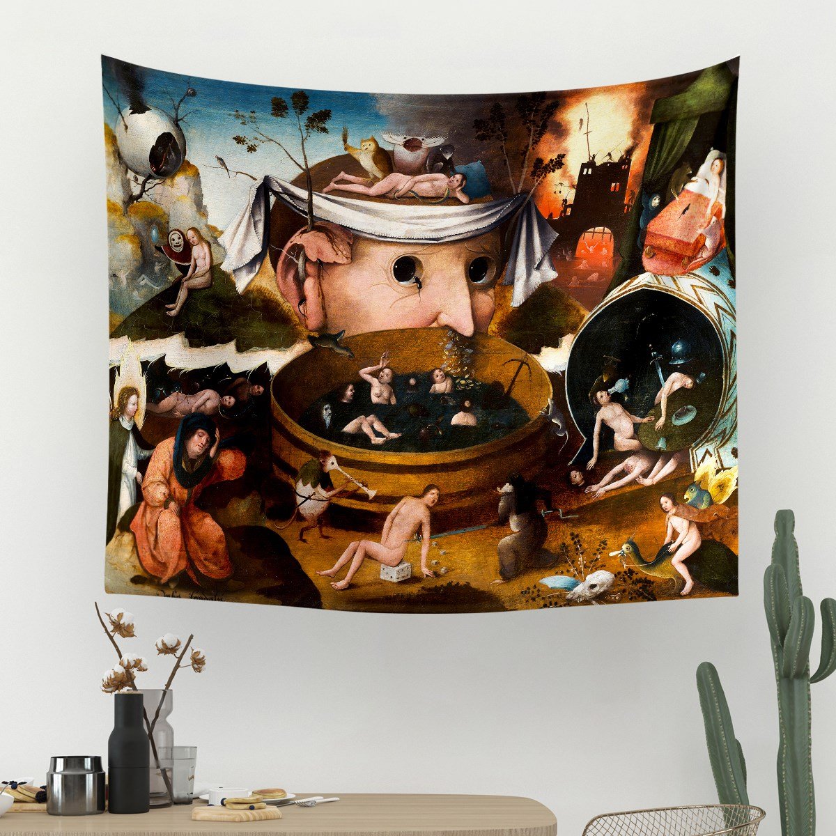Vagonik Hieronymus Bosch Bir Tondal Vizyonu Duvar Örtüsü Halısı 70x90 Cm