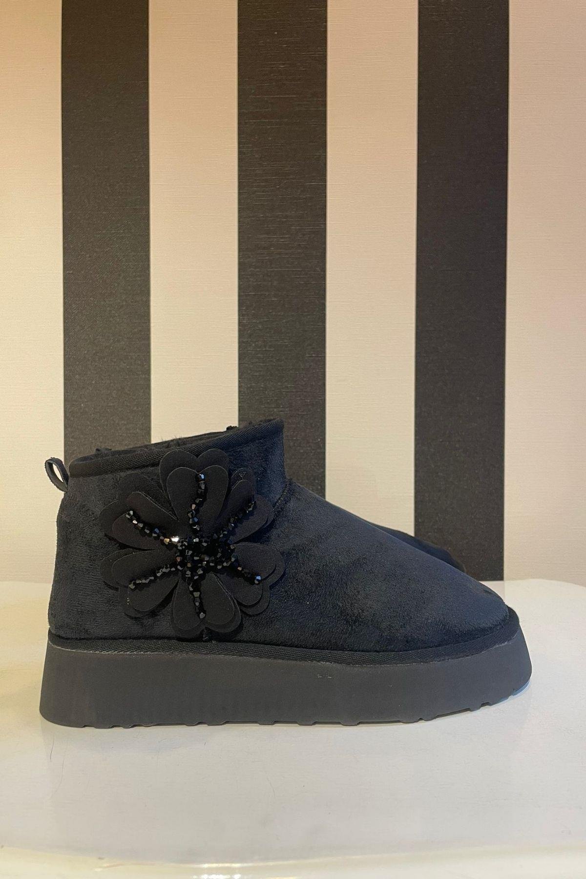 Flowers Ugg Bot Siyah