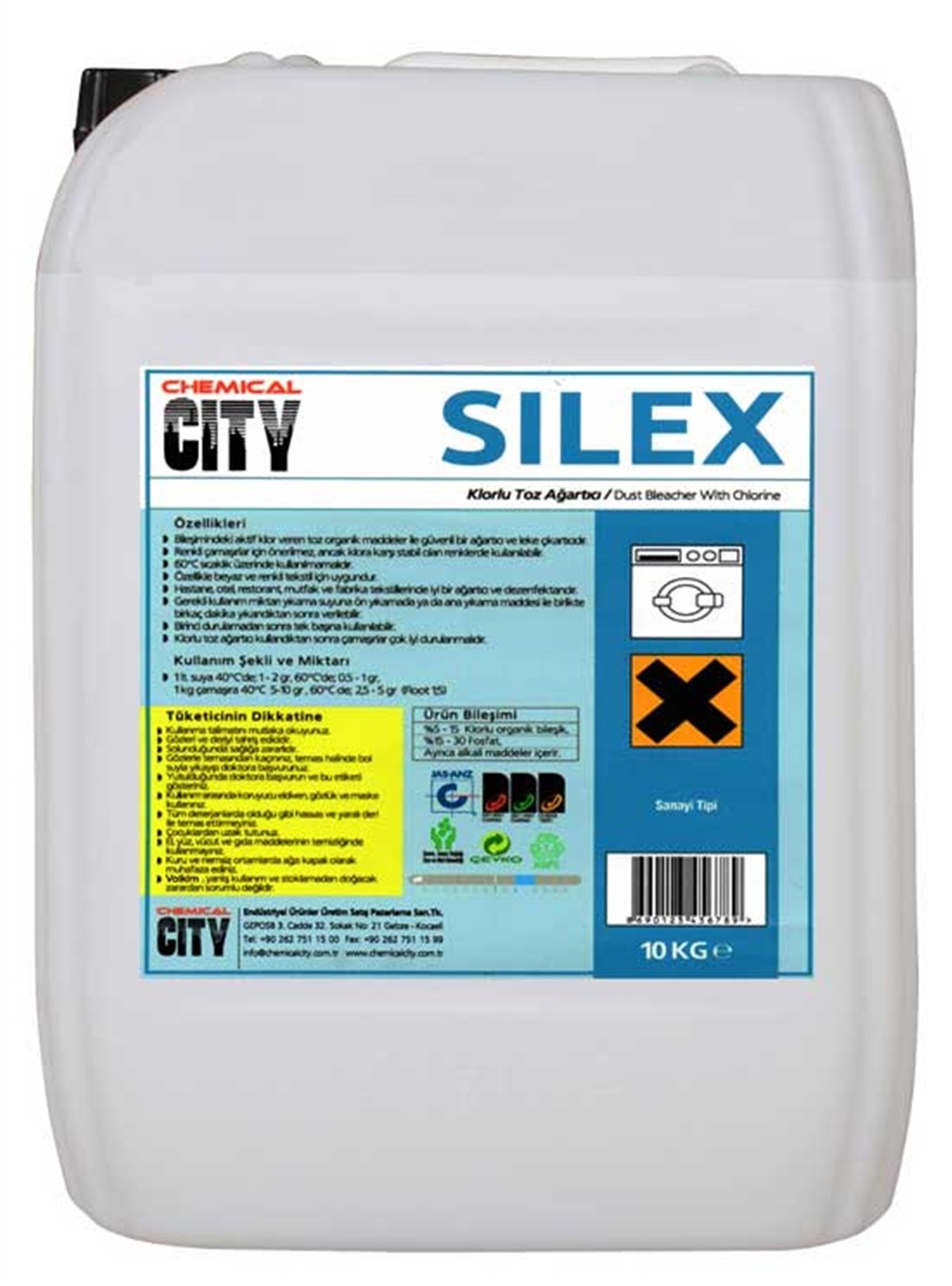 Çamaşır TemizliğiChemical City Silex Kllor Bazlı Ağartıcı Toz 10 Kg