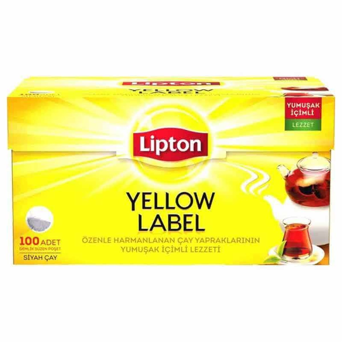 ÇayLipton Demlik Poşet Çay Yellow Label 100 Lü
