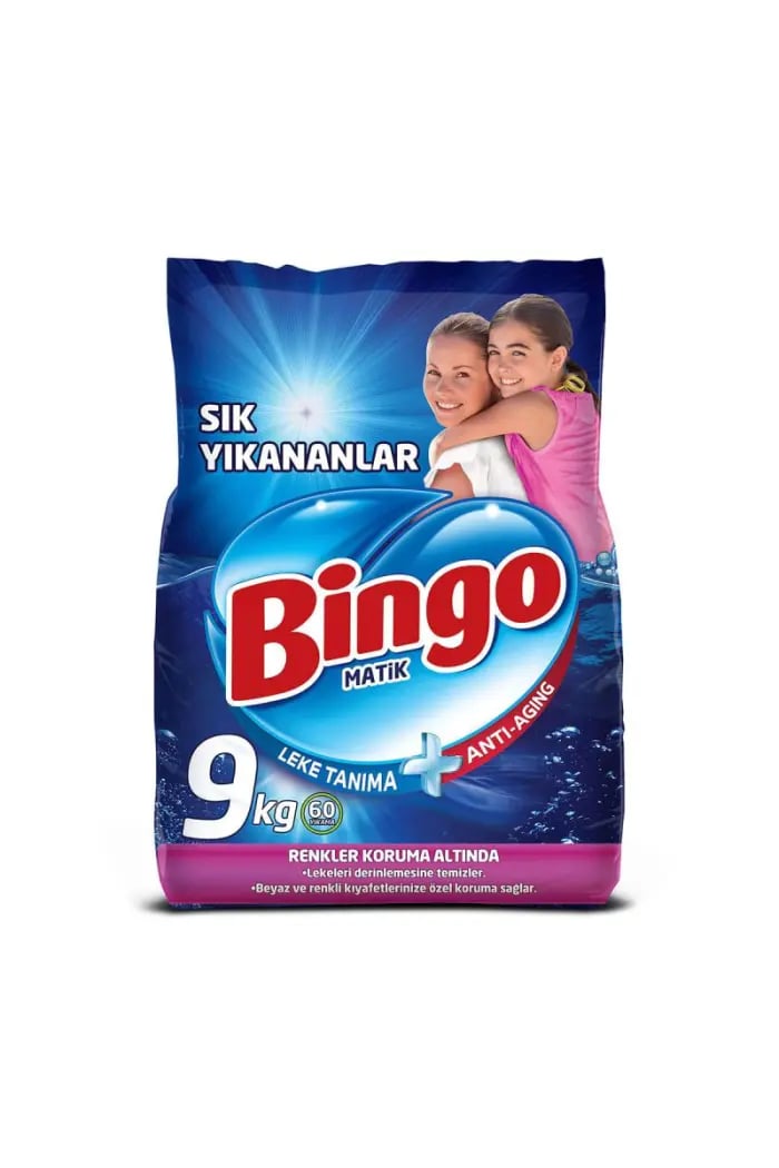 Endüstriyel Bulaşık Makinesi DeterjanıBİNGO MATİK TOZ DETERJAN 9 KG