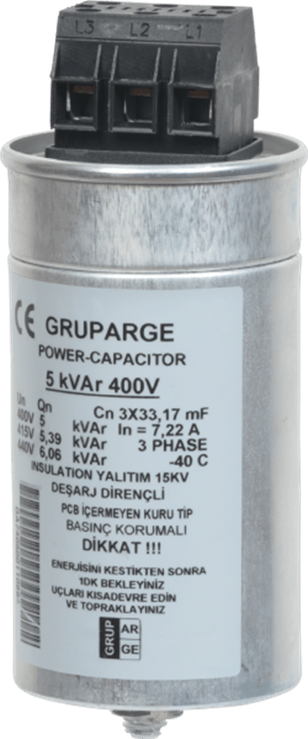 1.5   kVAr 230V KONDANSATÖR buyukelektromarket.com Grup Arge