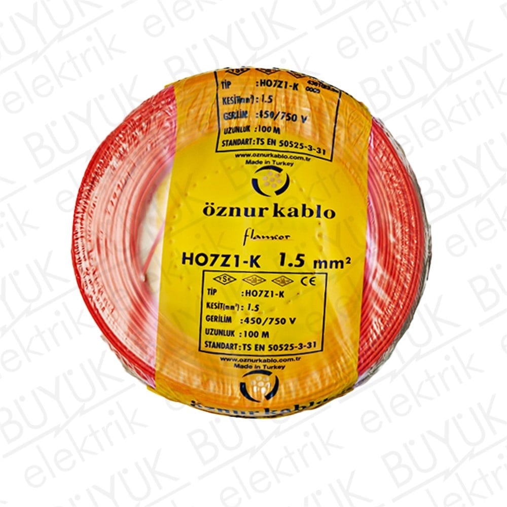 1,5 NYAF HFFR KABLO KIRMIZI buyukelektromarket.com Öznur