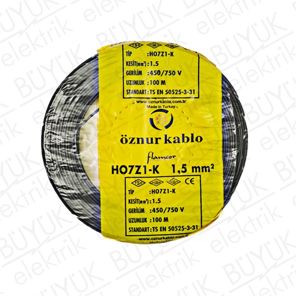 1,5 NYAF HFFR KABLO SİYAH buyukelektromarket.com Öznur