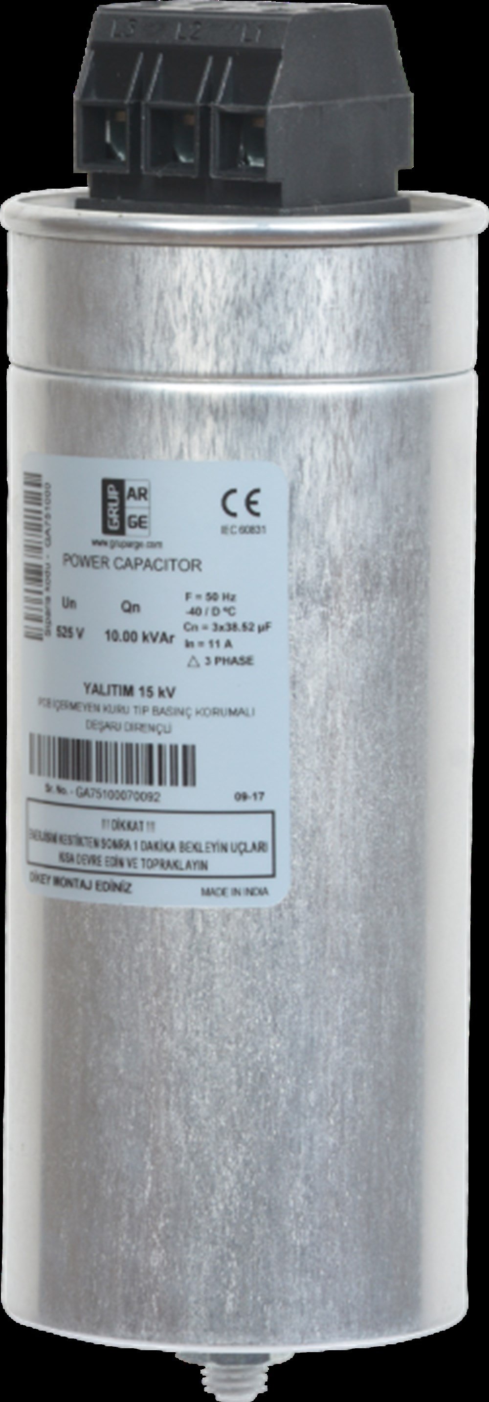 18.6/22.5 kVAr (400V/440V) KONDANSATÖR buyukelektromarket.com Grup Arge