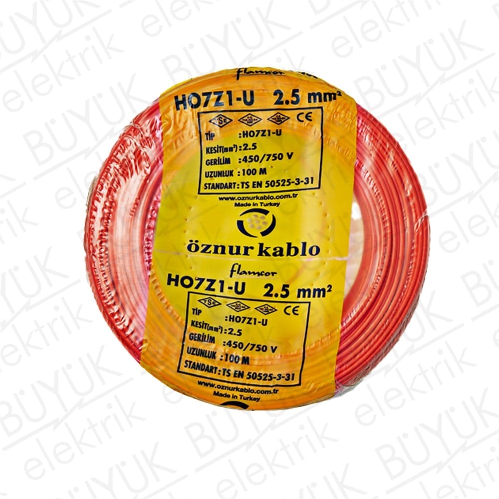 2,5mm NYA HFFR KABLO KIRMIZI buyukelektromarket.com Öznur
