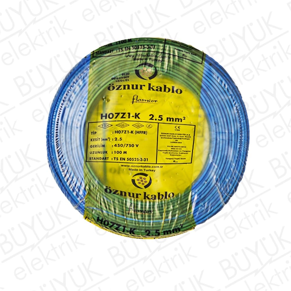2,5mm NYAF HFFR KABLO MAVİ buyukelektromarket.com Öznur