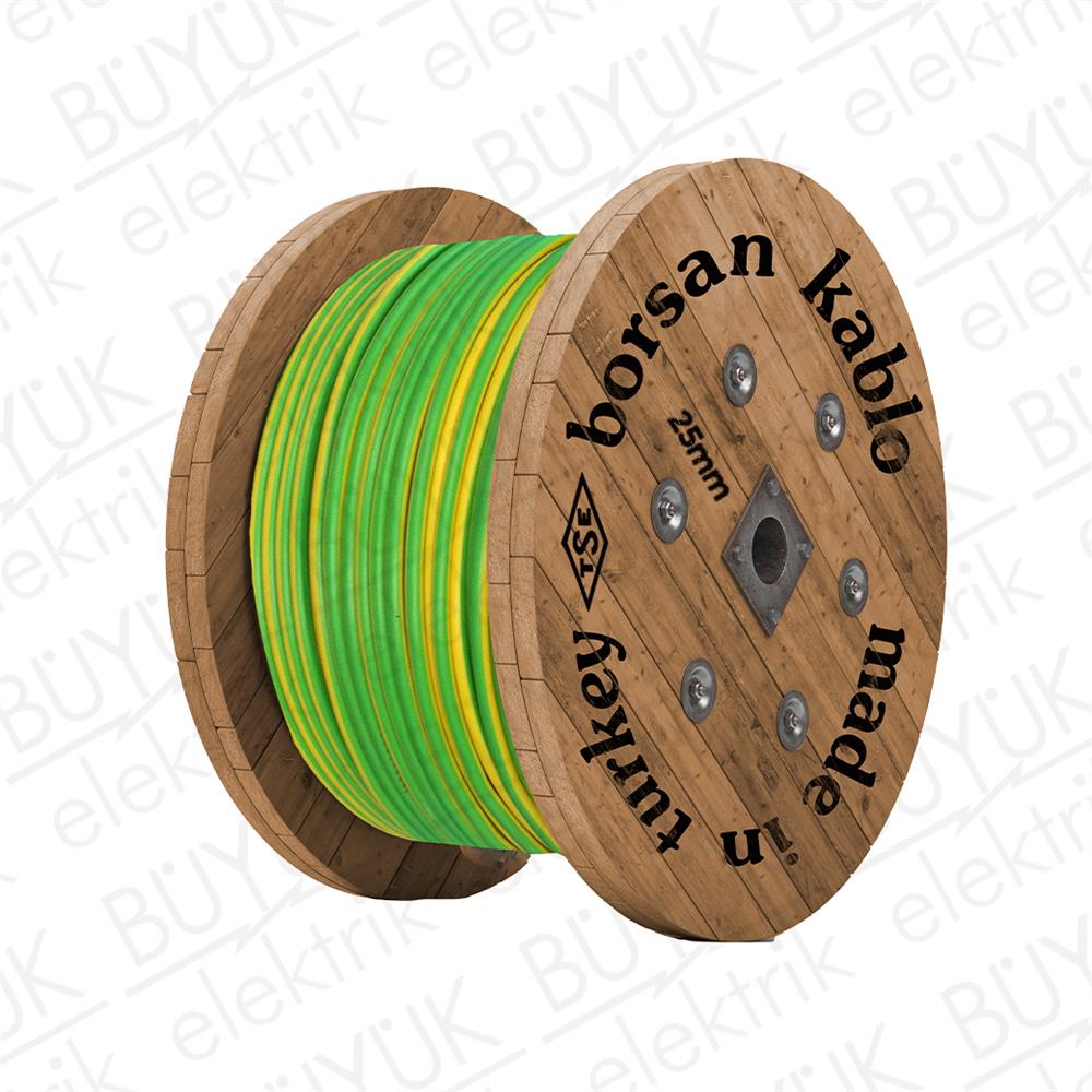 25mm NYAF KABLO SARI YEŞİL buyukelektromarket.com BORSAN