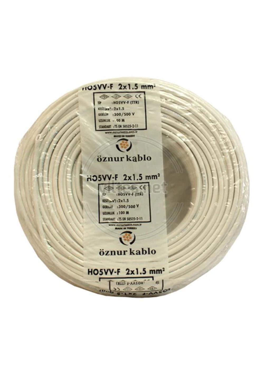 2x1,5mm TTR KABLO BEYAZ buyukelektromarket.com Öznur