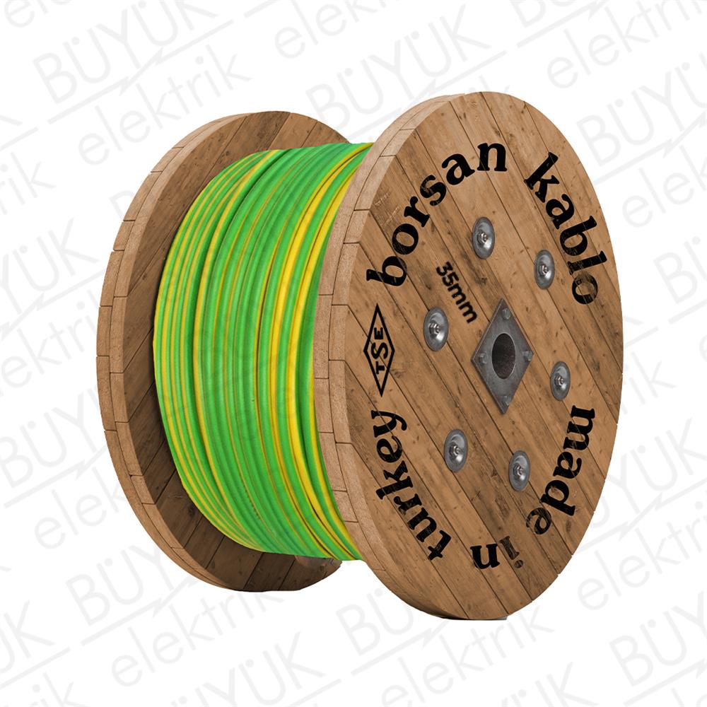 35mm NYAF KABLO SARI YEŞİL buyukelektromarket.com BORSAN