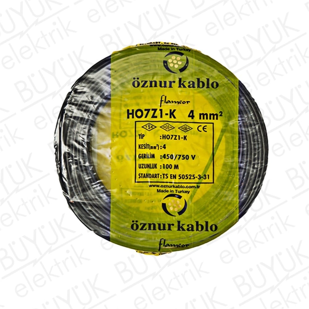 4mm NYAF HFFR KABLO SİYAH buyukelektromarket.com Öznur