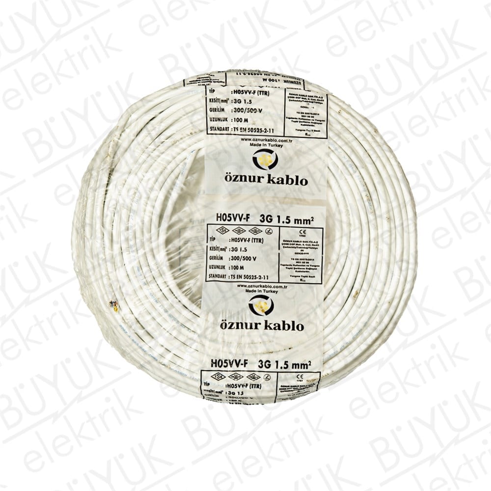 4x1,5mm TTR KABLO BEYAZ buyukelektromarket.com Öznur