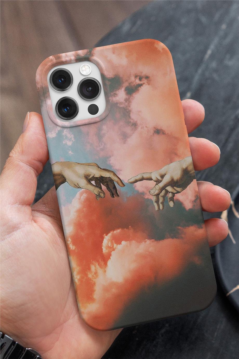 Adem'in Yaratılışı v2 Siyah Silikon Baskılı Telefon Kılıfı
