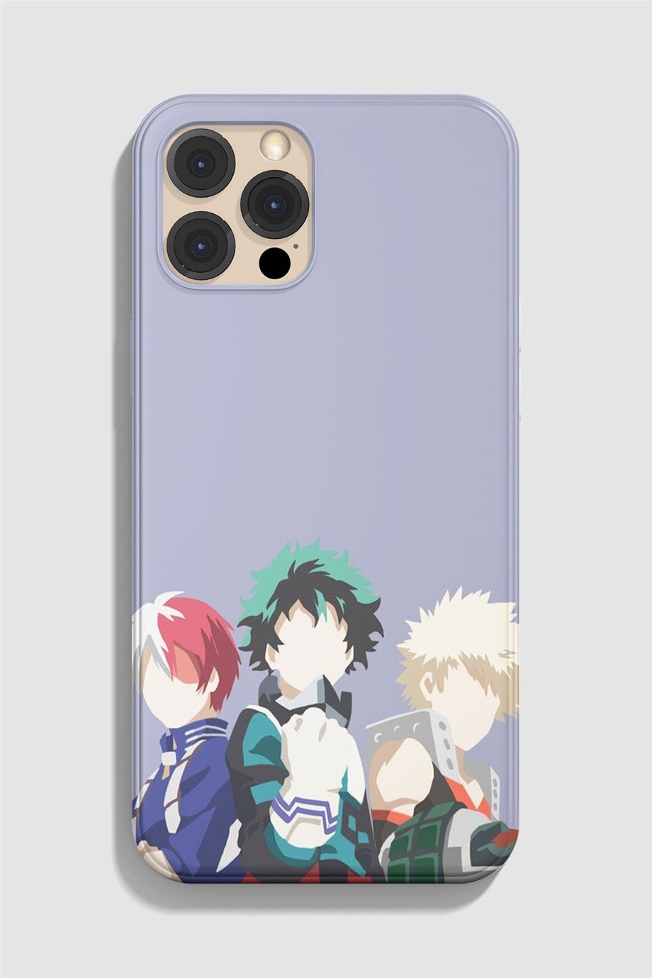 Deku - Todoroki - Bakugo illustration Siyah Silikon Baskılı Anime Telefon Kılıfı