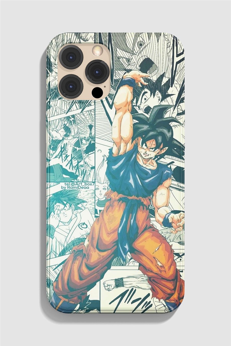 Dragon Ballz Goku Siyah Silikon Baskılı Anime Telefon Kılıfı