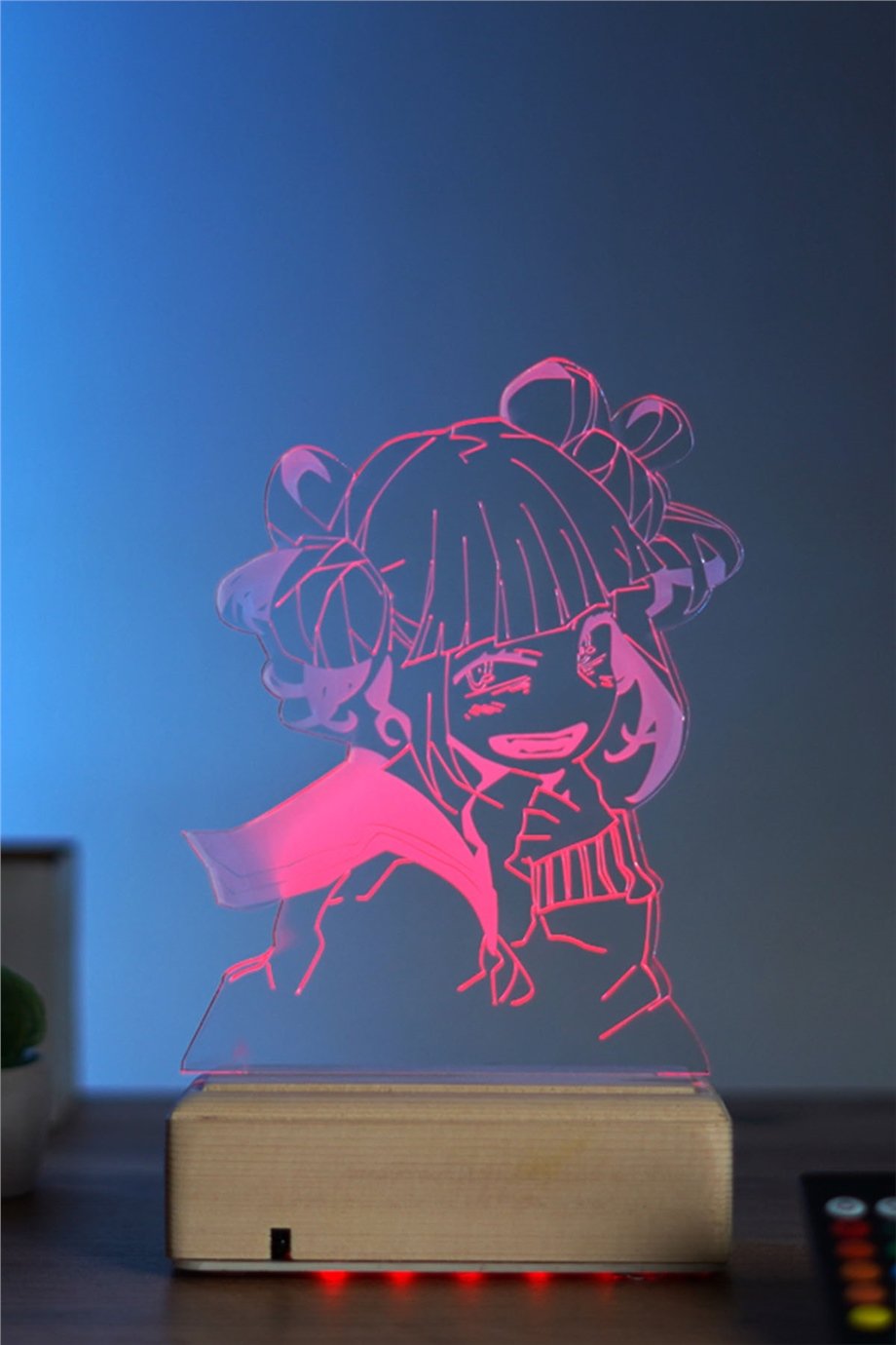 Himiko Toga - My Hero Academia 16 Renk Anime Gece Lambası