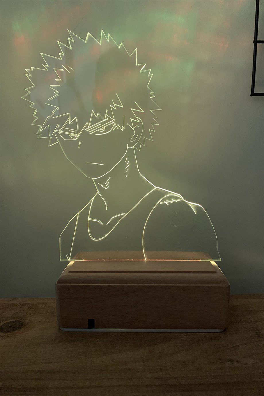 Katsuki Bakugo My Hero Academia 16 Renk Anime Gece Lambası