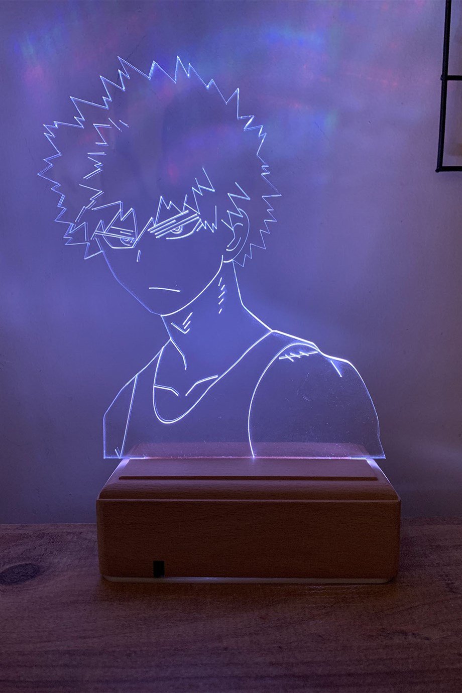 Katsuki Bakugo My Hero Academia 16 Renk Anime Gece Lambası