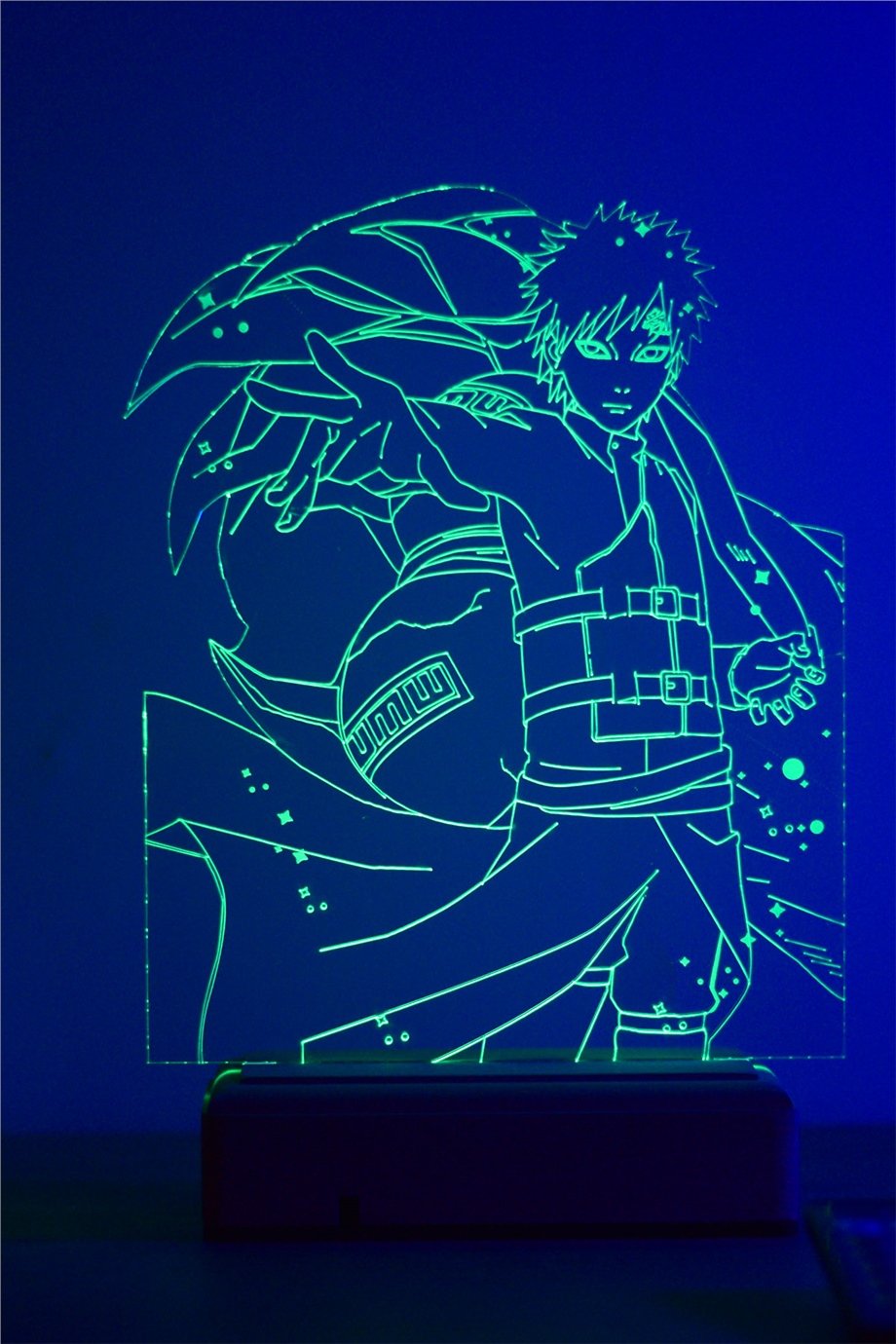 Naruto Gaara 16 Renk Gece Lambası