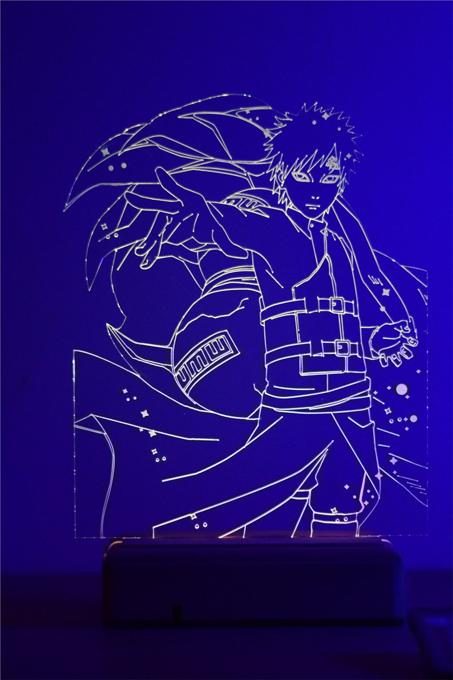 Naruto Gaara 16 Renk Gece Lambası